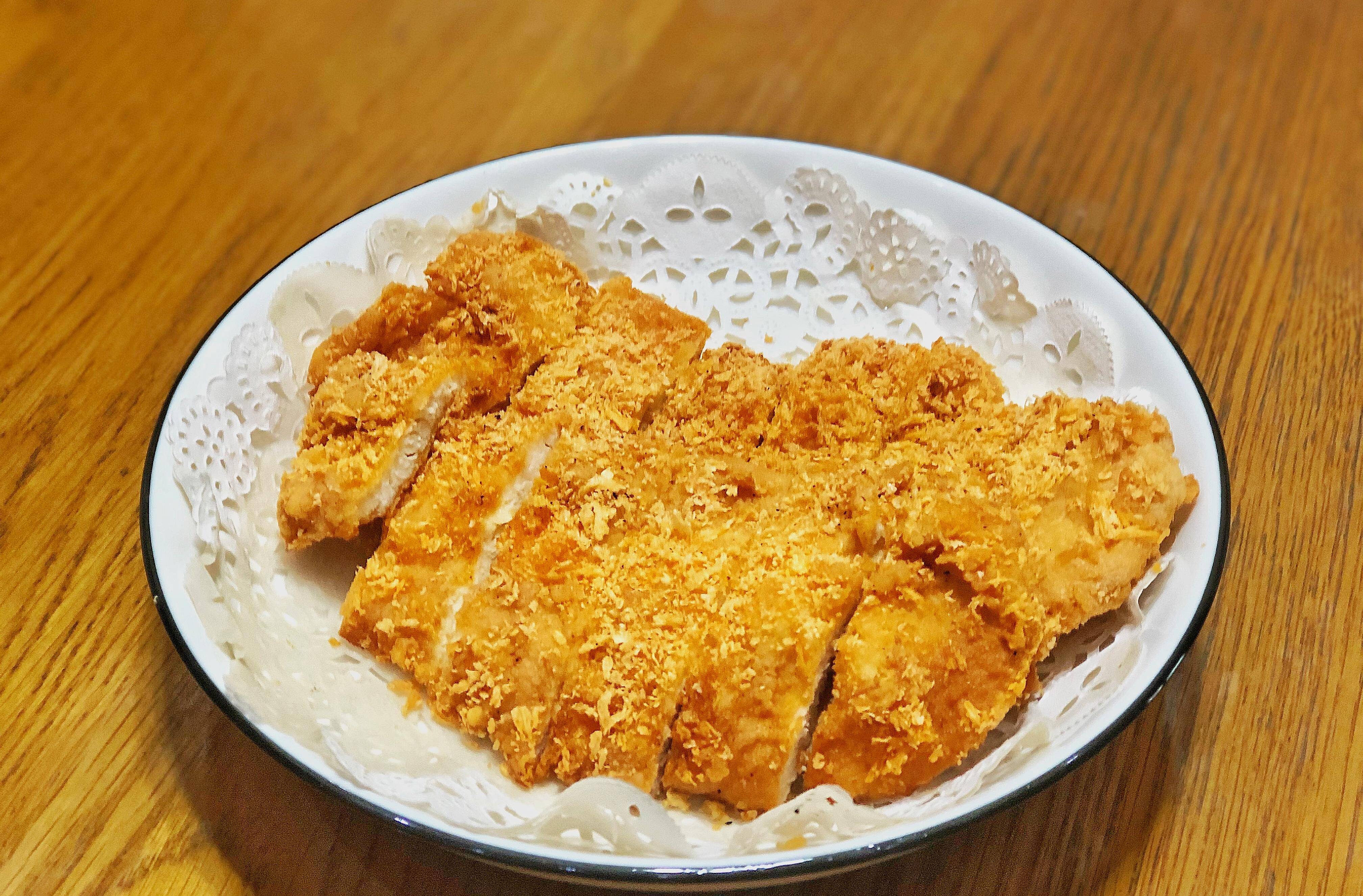 原创香酥鸡排饭色泽金黄酥脆可口外出携带方便做法一目了然