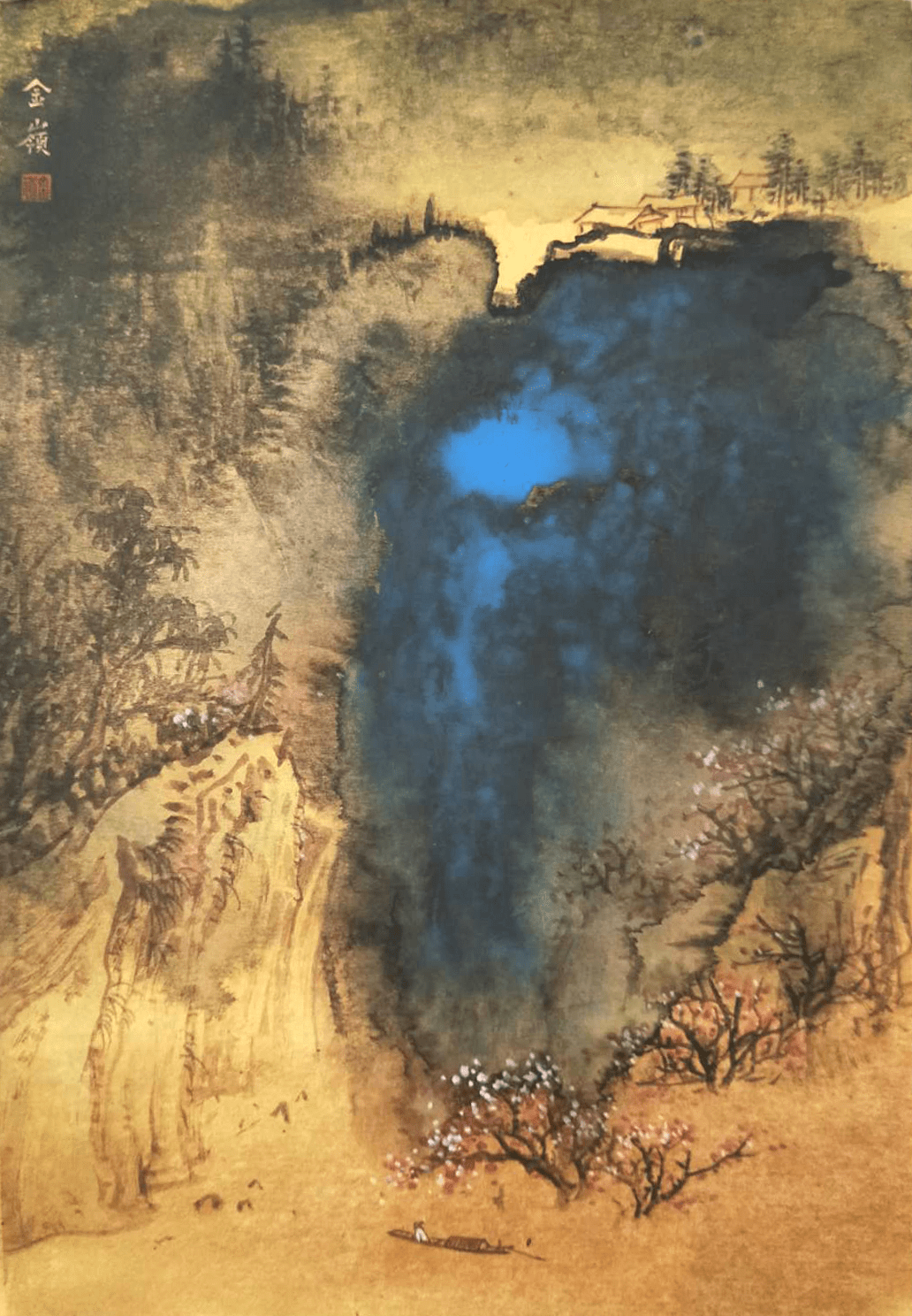 欣赏魏金岭山水画作品秋山秋水更宜人