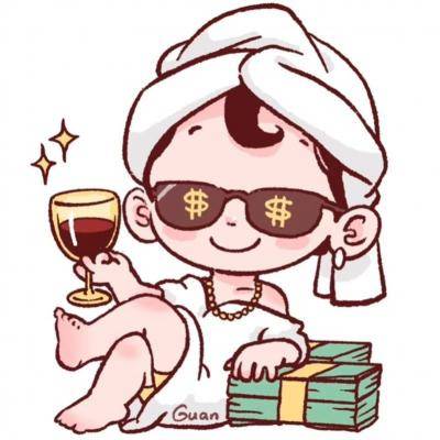 可爱q版微信头像,暴富女头,快快乐乐,开开心心,我好爱你