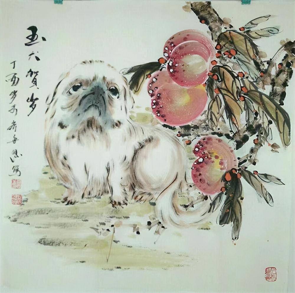 国画写意狗作品欣赏图片