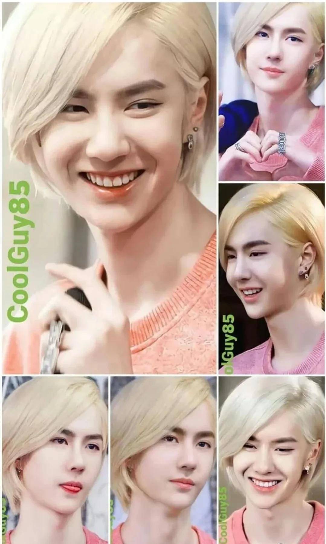 王一博早期的白牡丹照片,一头金色头发,看起来好好看_感觉_少爷_贵族