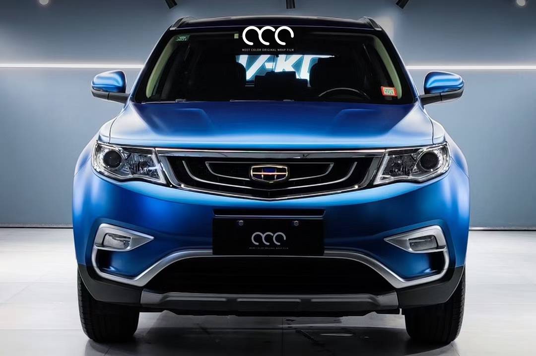 吉利博越漫彩改色膜亚面重金属深海蓝,彰显出高级的品位_天津_全国_重