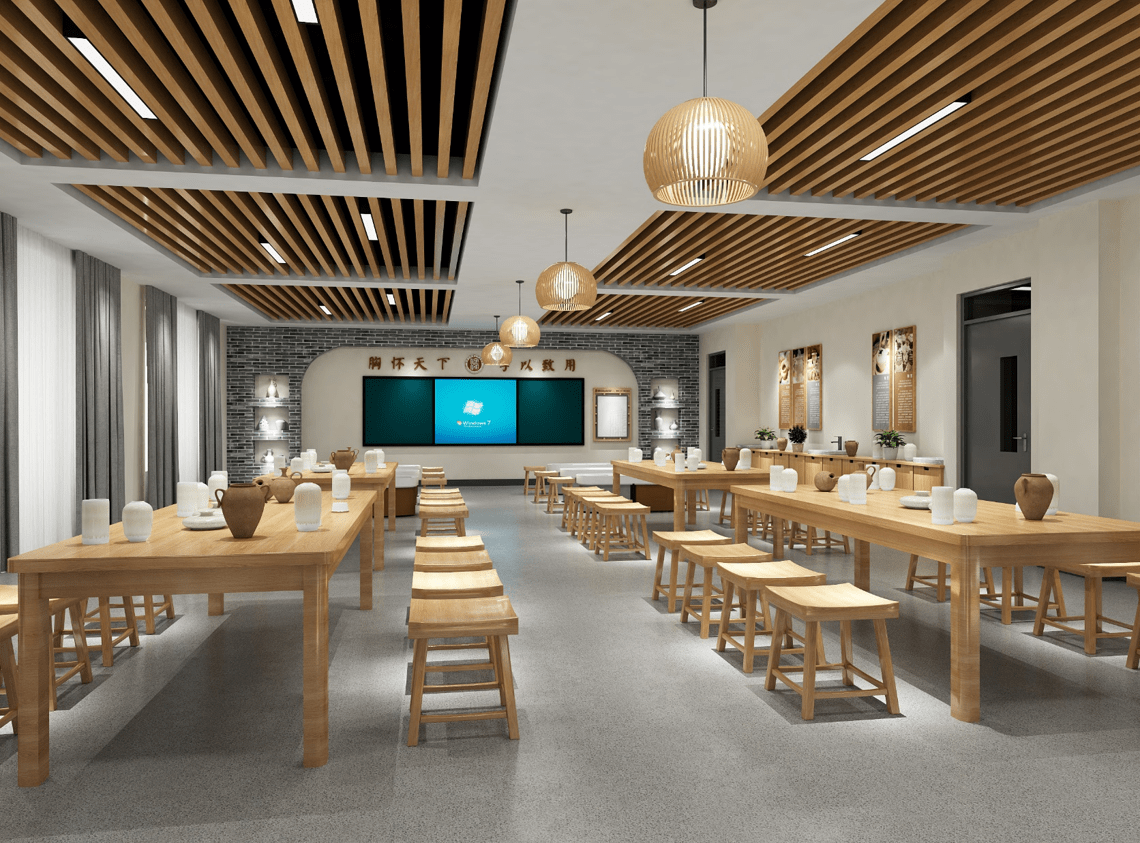 陶艺教室是学校进行手工制作教育教学活动的场所.