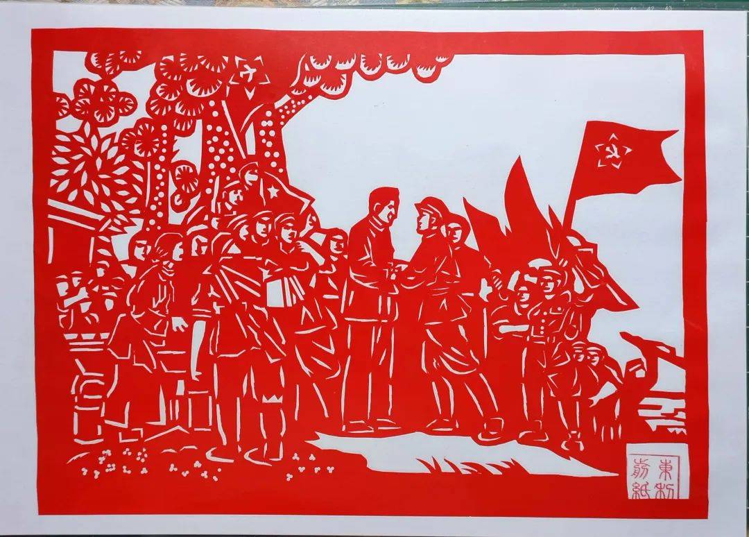 致敬最可爱的人庆祝中国人民解放军建军95周年东营剪纸作品网络展