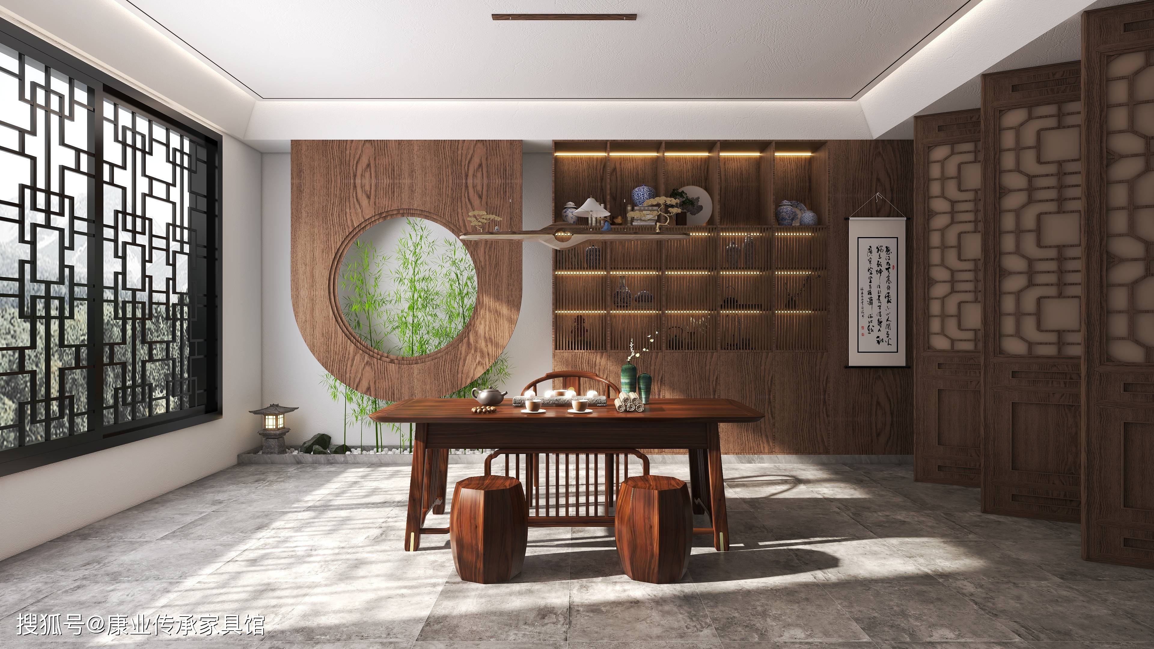 新中式茶室古典与简约的新风貌引领新风尚