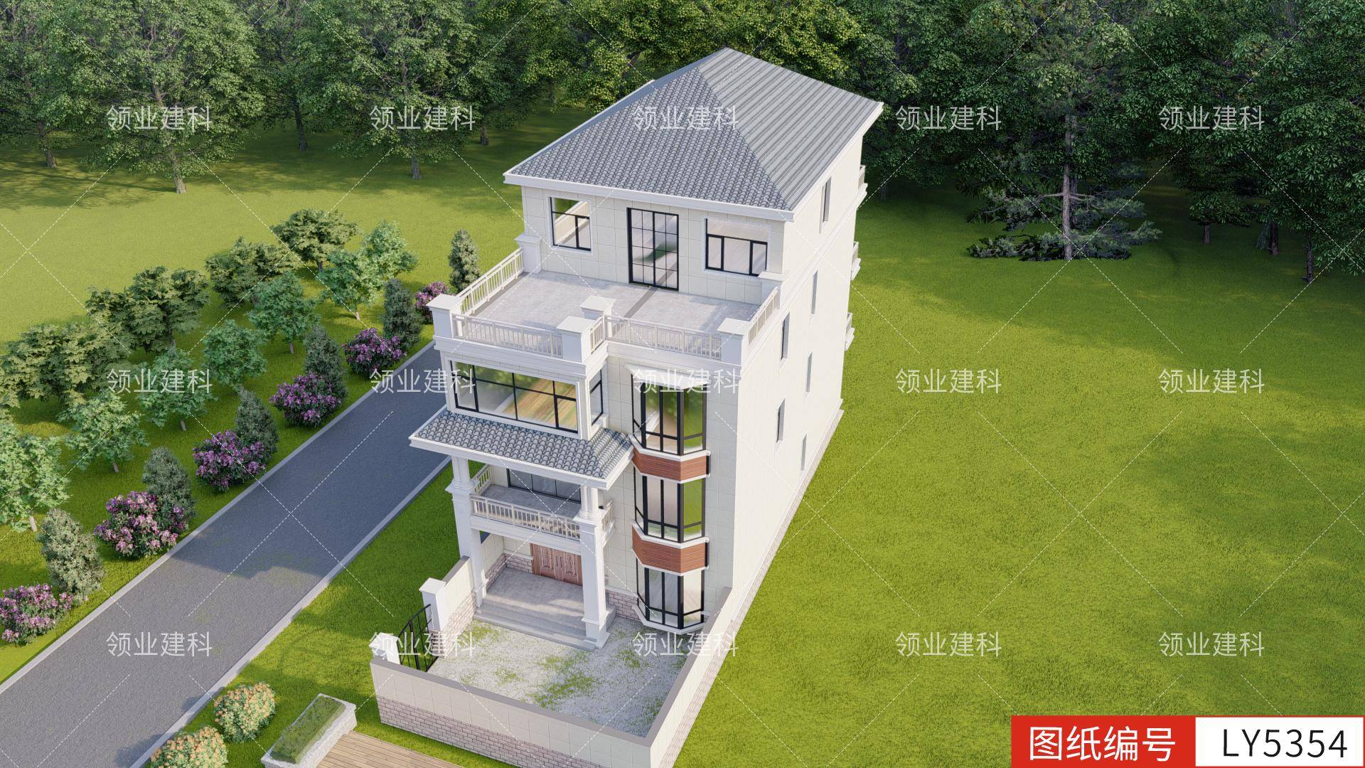 面宽小于9米的农村自建房,高度三层半,车库 电梯,设备超齐全_别墅