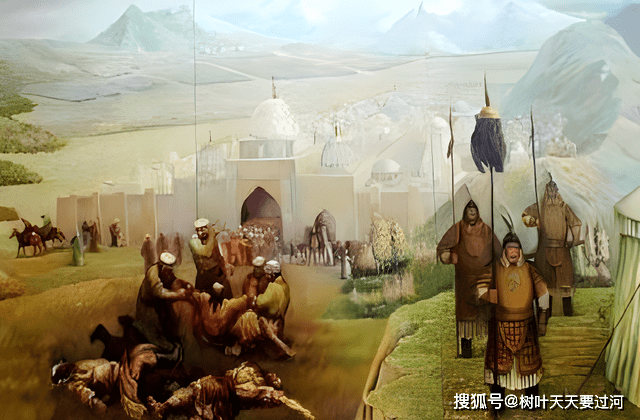 姆思哀丁前去赛而担寒堡劝降,他拿着宗王旭烈兀的手谕令守将投降开城