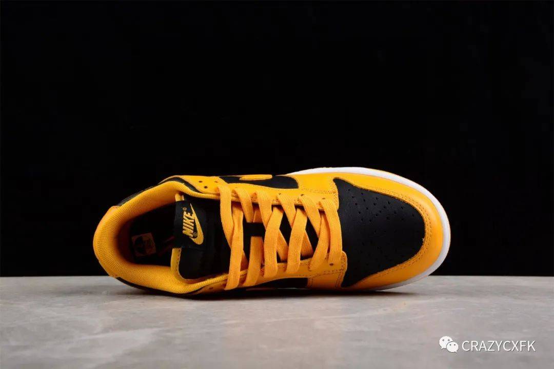 耐克nike dunk low goldenrod 爱荷华大学黑黄武当复古板鞋_鞋舌_鞋带
