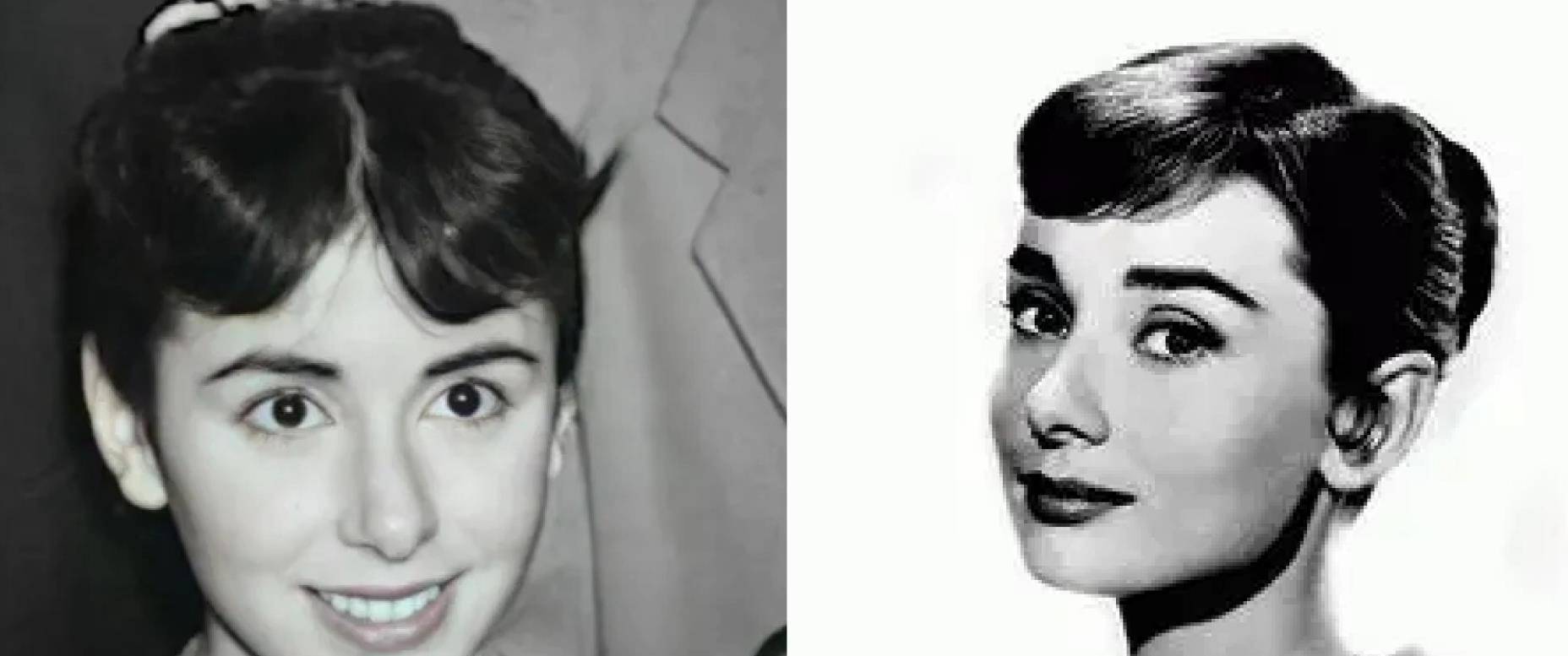 这张照片是年轻时候的佩洛西,乍一看,和曾经的女神奥黛丽赫本还有几分