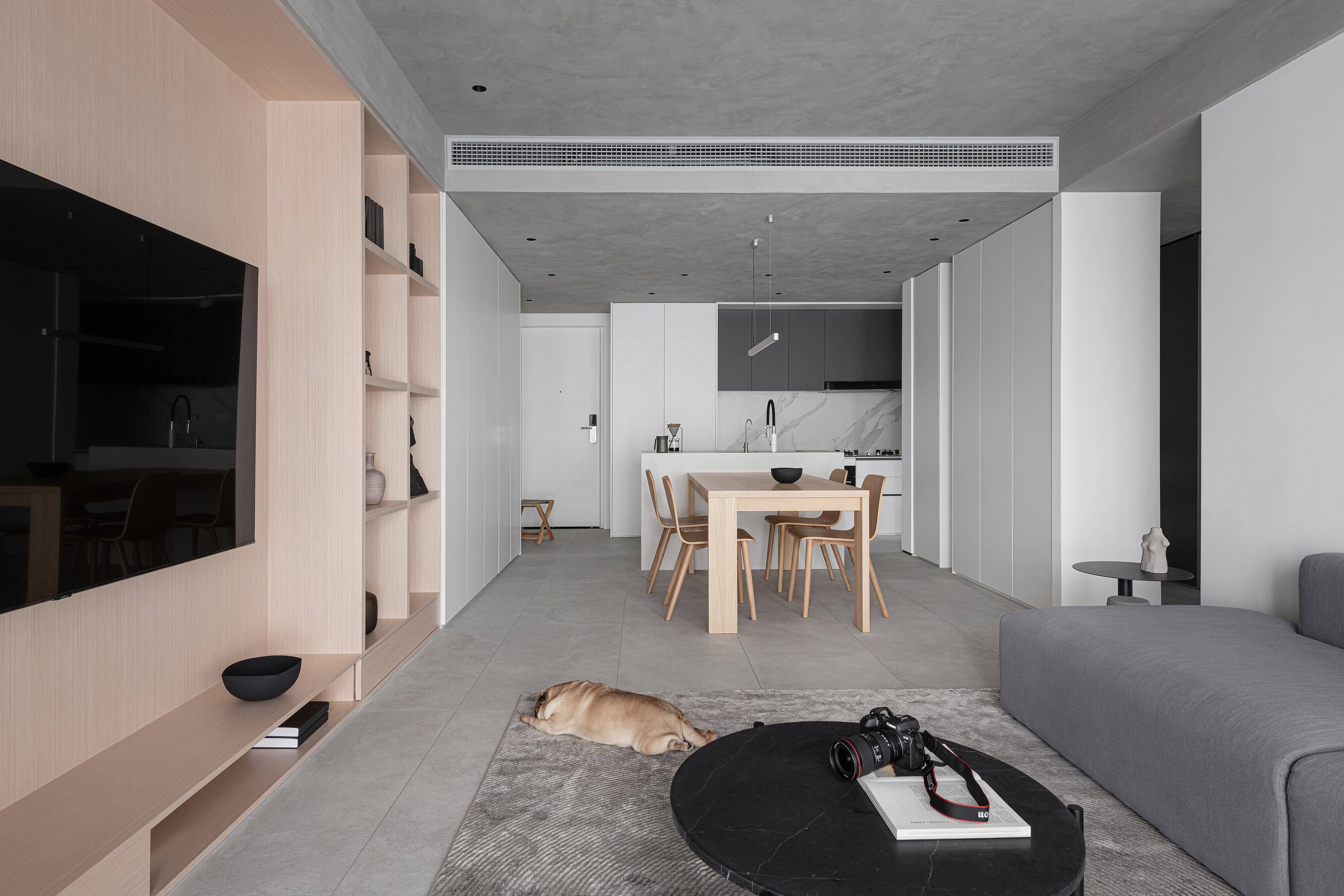 成都极简风装修设计,灰白与原木的碰撞,自然宽敞,极度舒适_全屋_业主