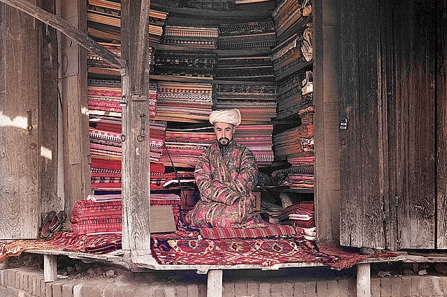 “撒马尔”彩色老照片百年前的乌兹别克斯坦古城撒马尔罕