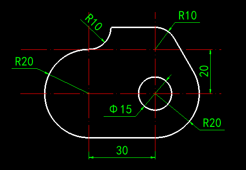 圆与切线绘制cad图形