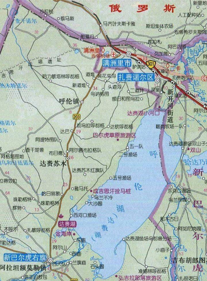中国满洲里地图图片