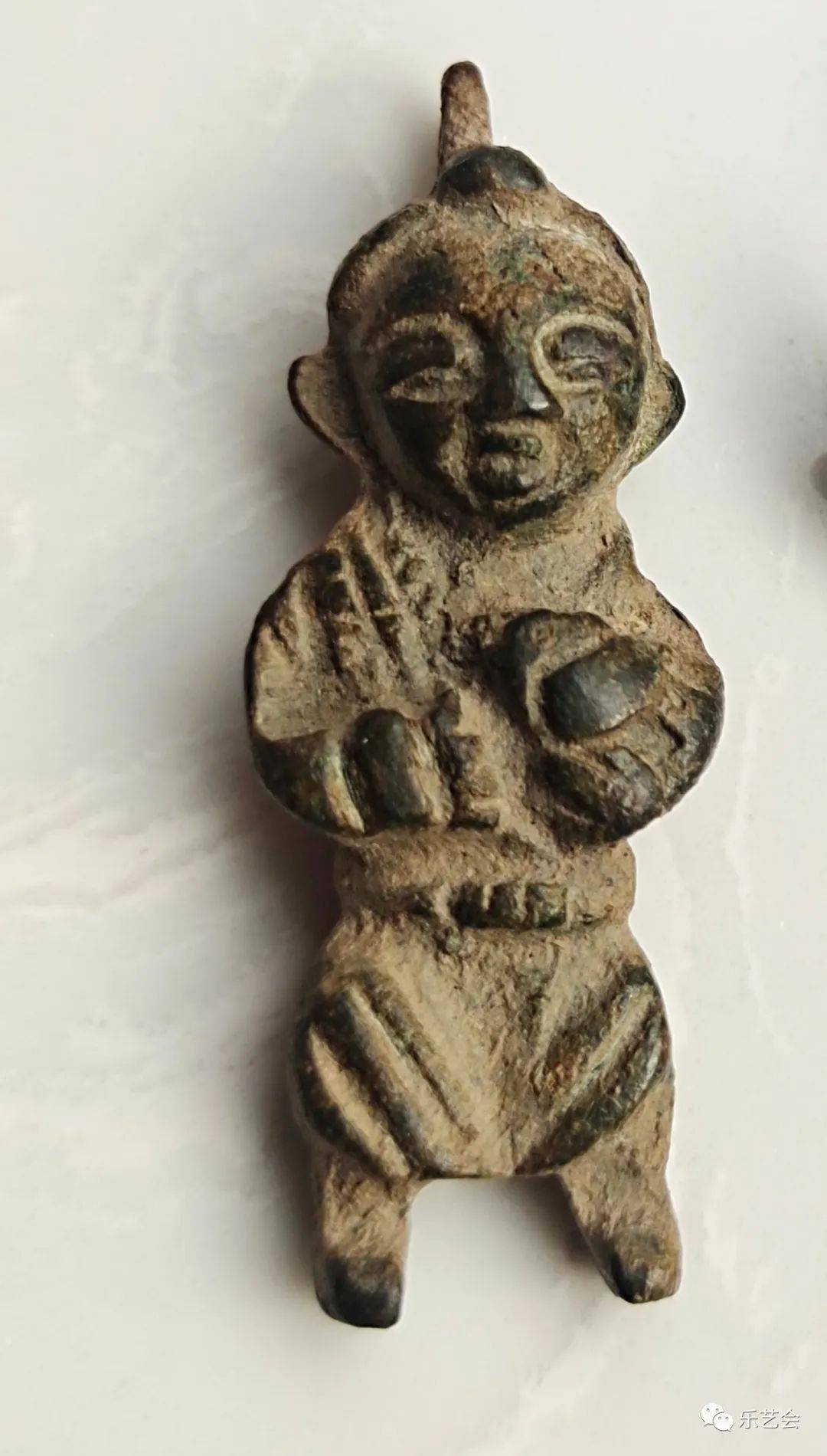 老赵聊辽金铜人之9:荷雁与童子_吉祥_关联_造型