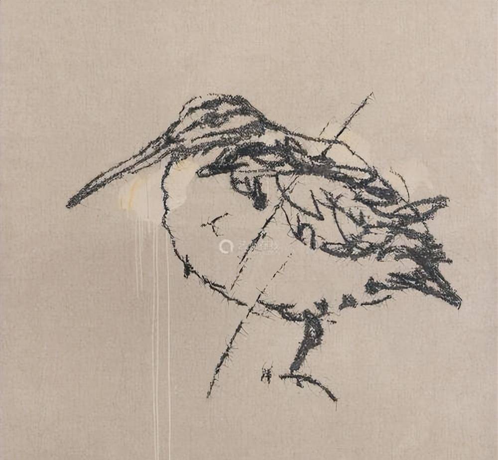 美院教授画了一只鸟,线条凌乱引起网友质疑,专家:你看这鸟眼睛_叶永青