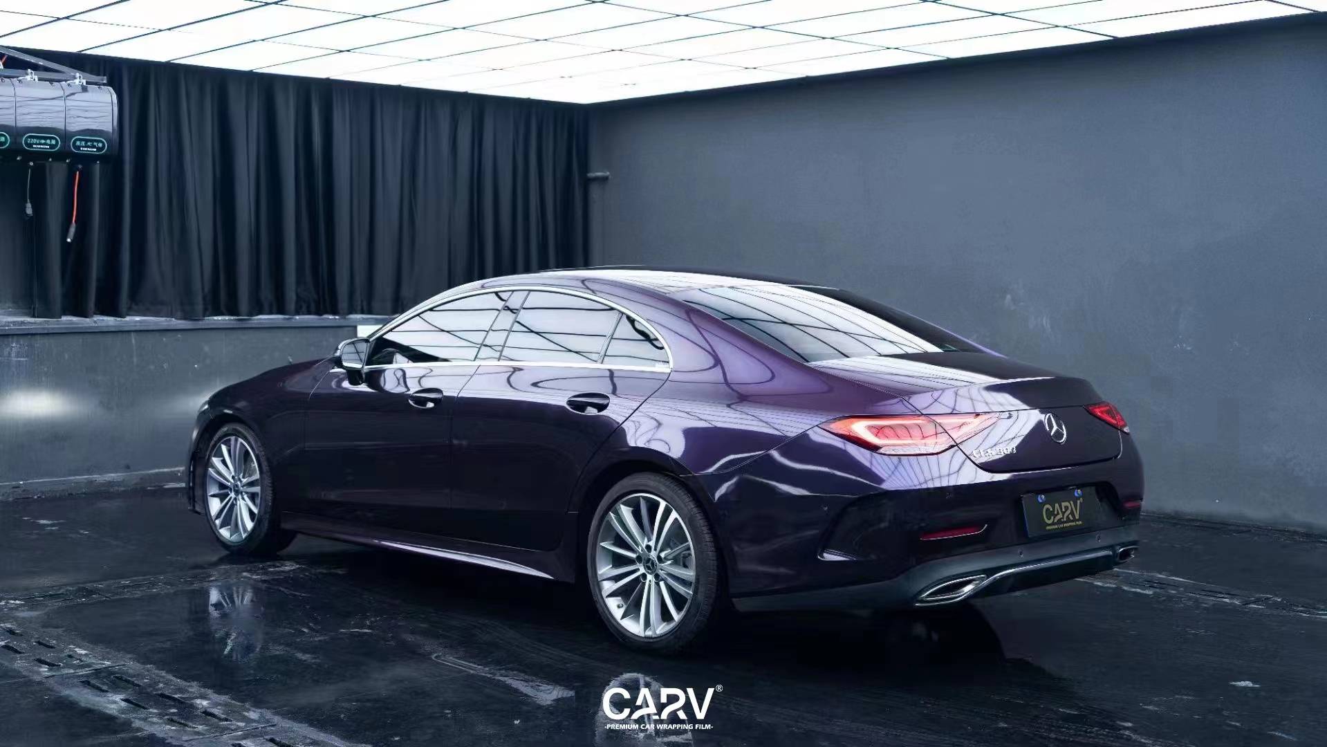 奔驰cls300卡孚改色膜白金威尼斯紫,神秘而浪漫_搜狐汽车_搜狐网