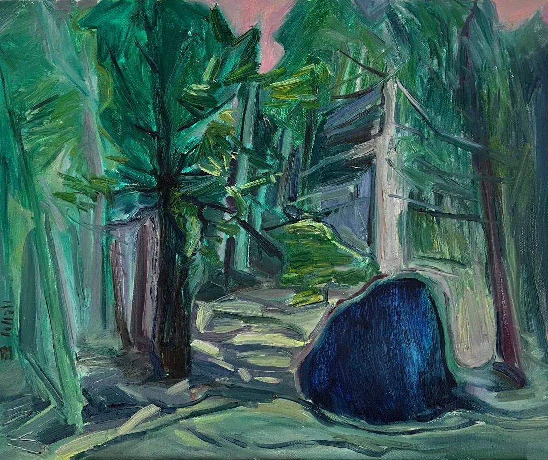 关炜雄 《可可西里》 布面油画 55×65cm 2022丁文辉 《问春》 布面