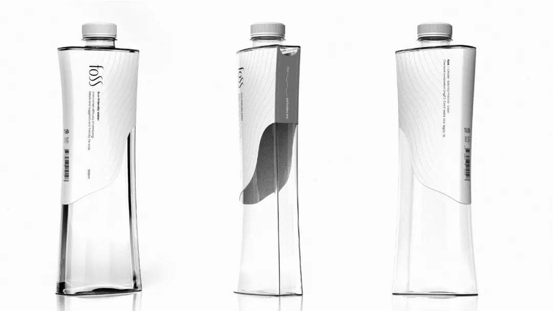 差异化的矿泉水包装设计吸引年轻人多看几眼,就是通过瓶型的设计区别