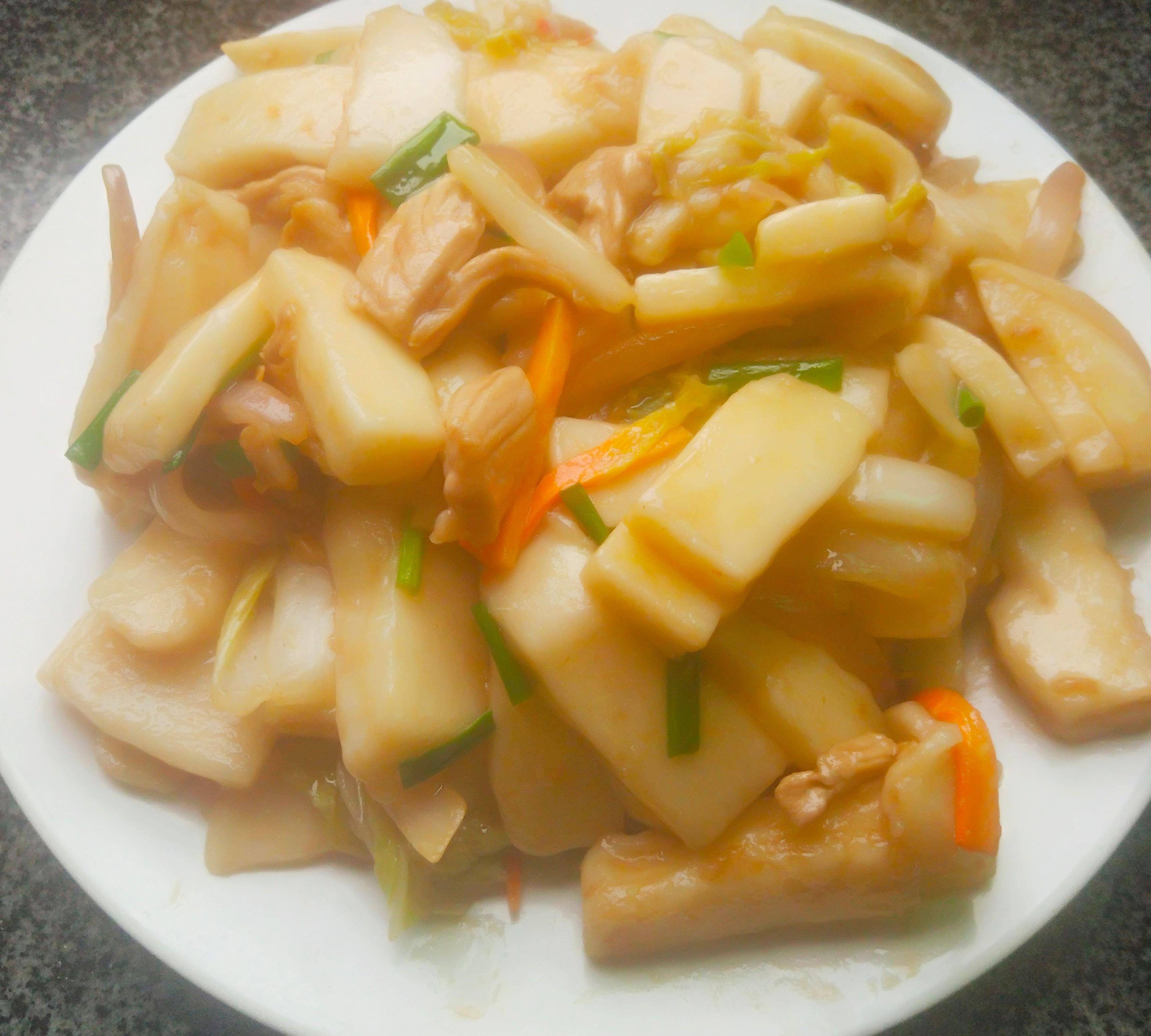 炒白粿最好吃的做法,饭店都吃不到,色香味美,出锅