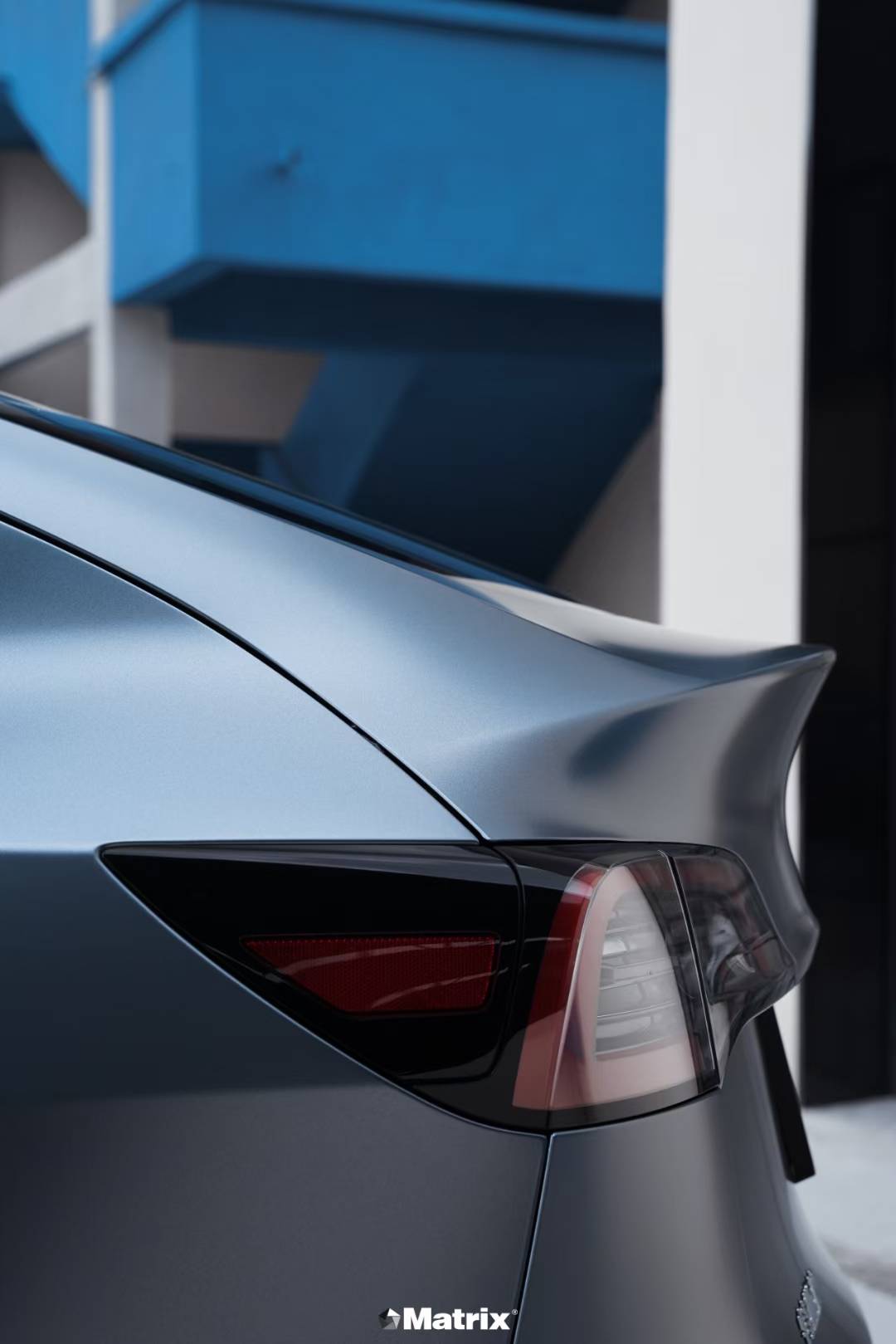 特斯拉modely-matrix矩阵改色膜电光风暴蓝,宁静沉稳时尚感