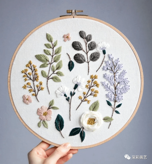 【心生绣娘】唯美的花与叶子刺绣,几十种绣法一学就会!