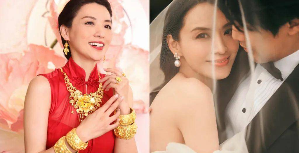 48岁"小梅艳芳"嫁医生男友,佩戴超美金饰闪瞎眼_陈炜_陈国强_婚宴