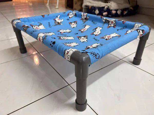 用水管给家里的橘猫和海参做了个床,看这质量应该很牢固_by_kelly