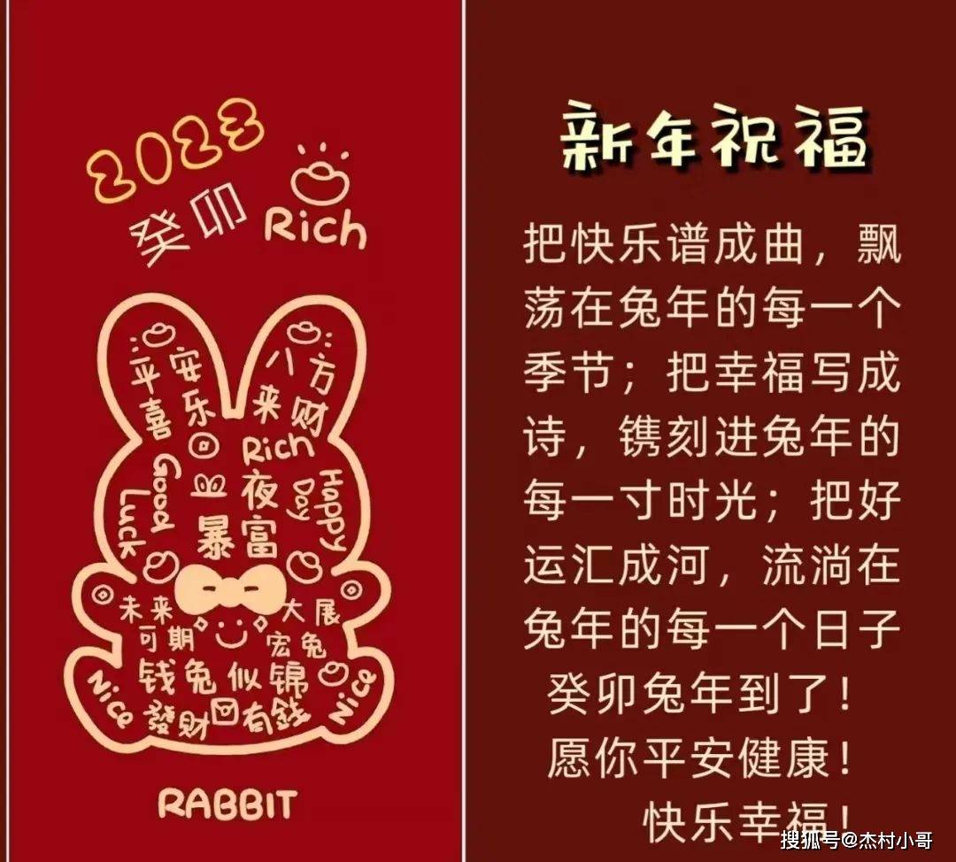 2023兔年春节拜年祝福语短信精选,最新兔年春节拜年动态图片带字祝福