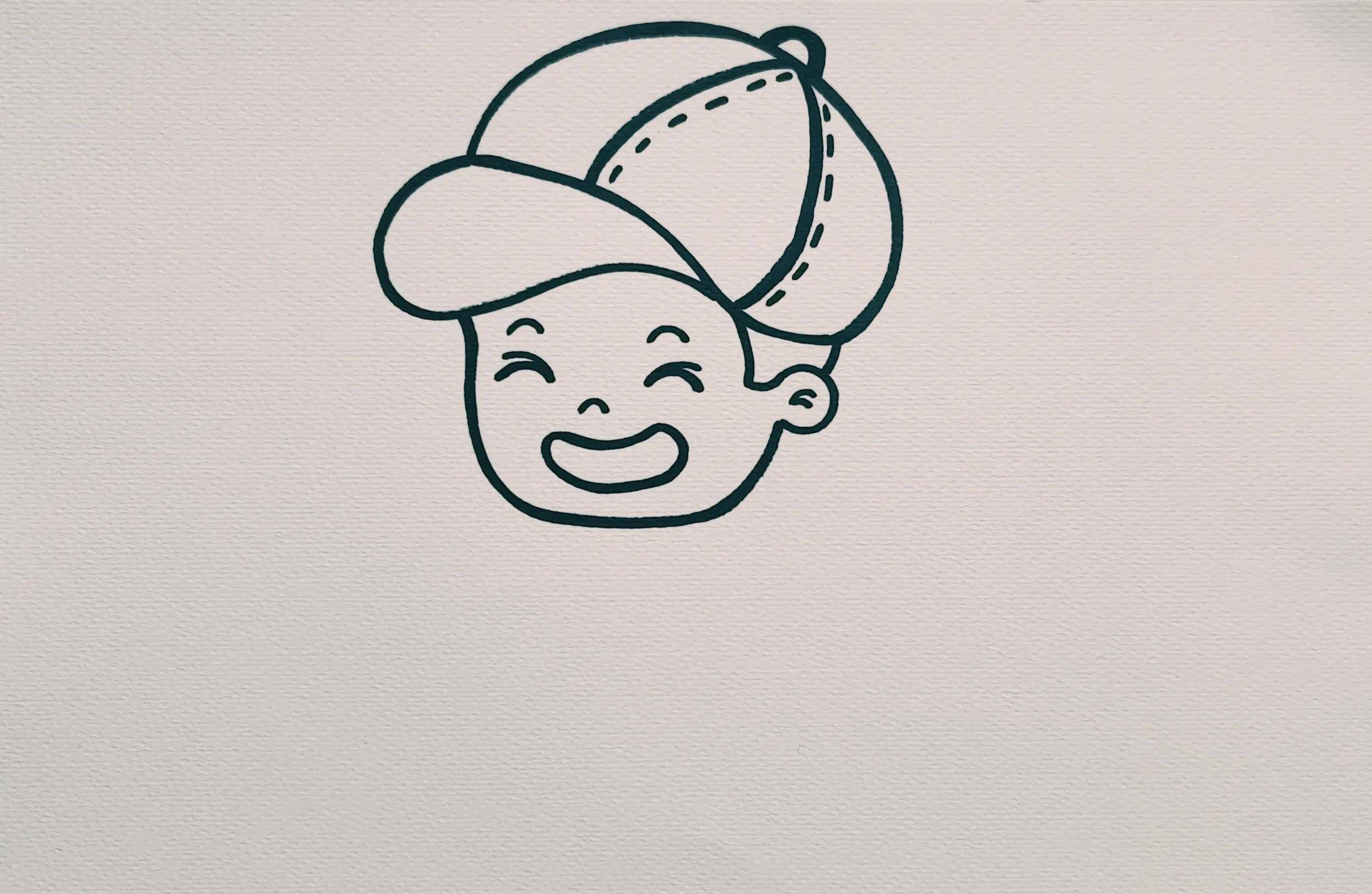 儿童画《小男孩》,男孩简笔画,简笔画人物,人物儿童画主题画_本人