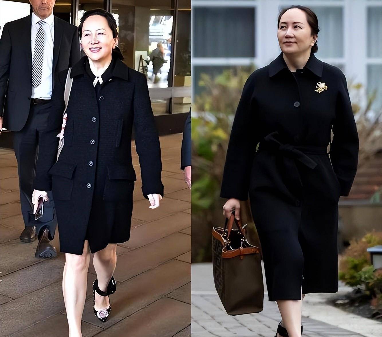 51岁孟晚舟真时髦,大衣不配打底裤,色不过三,中年女人不妨参考_年纪