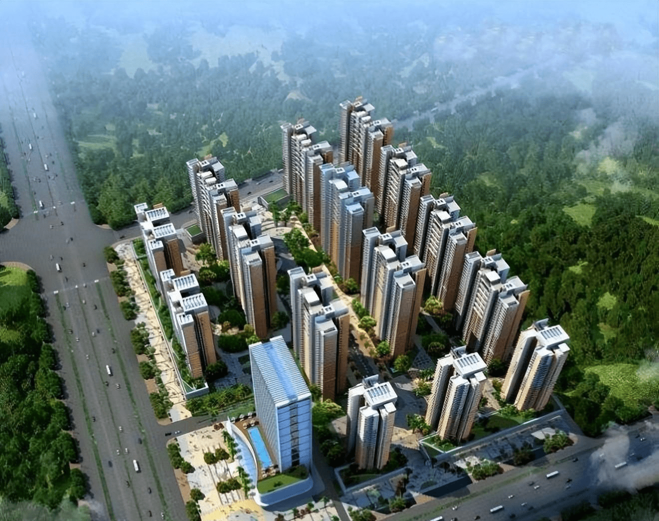 新世纪大道和广东路交汇路口两栋地标何时开建_名都_嘉盛_建设