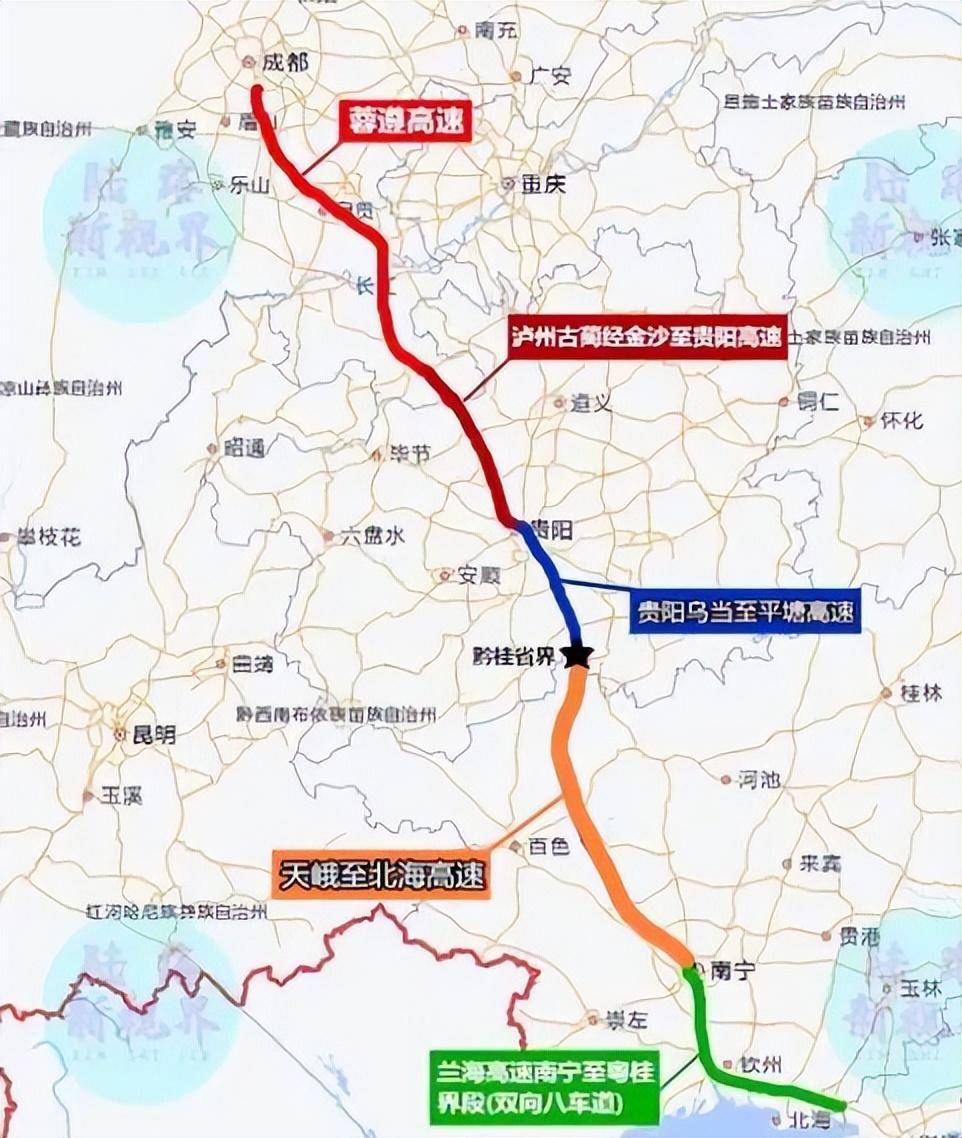 贵金高速线路图图片