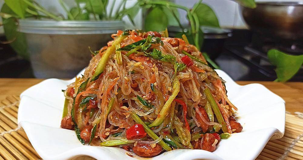 凉拌粉条简单开胃,不粘不疙瘩,清凉爽口,特别解腻_味道_茶匙_香菜