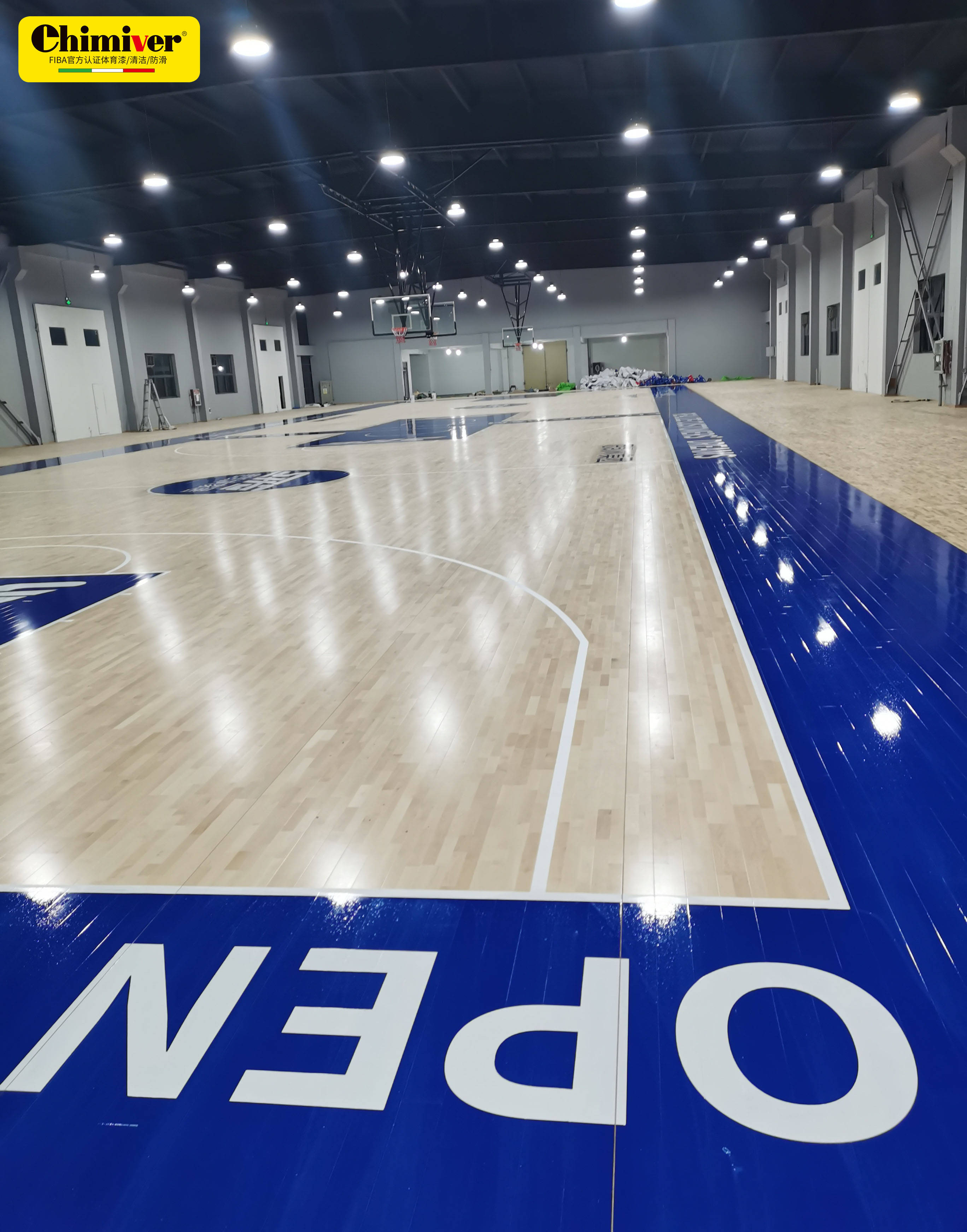 具有nba篮球馆地板配色元素的运动地板彩漆高清图_场馆_nba球队_的