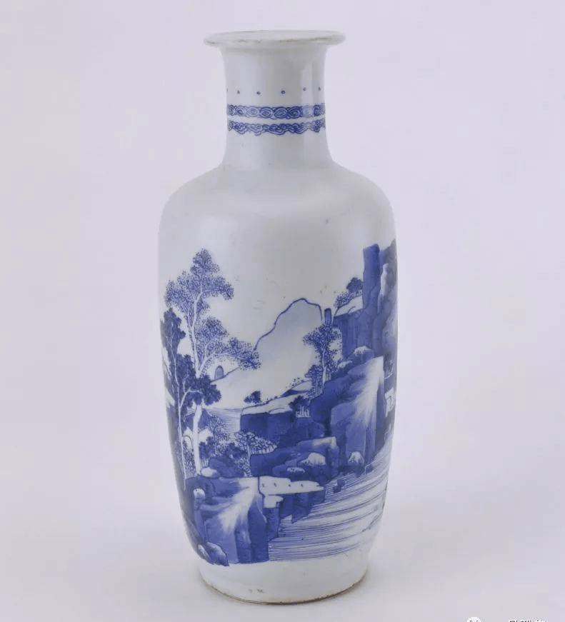 中国　青花　山水人物文　水注瓶　C　R7882 中国 青花 山水人物文 水注瓶 C R7882 - メルカリ