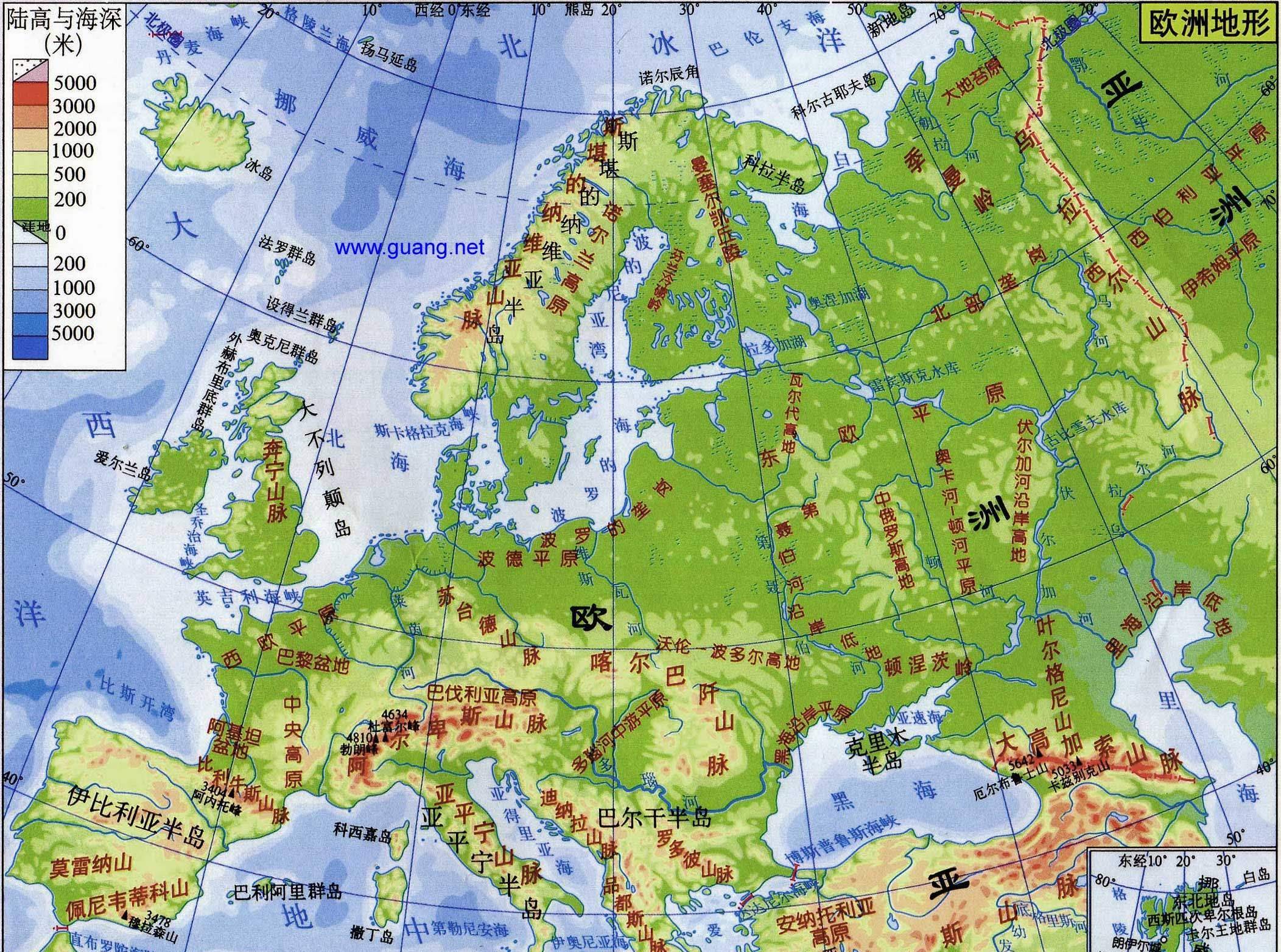 欧洲大河地图图片