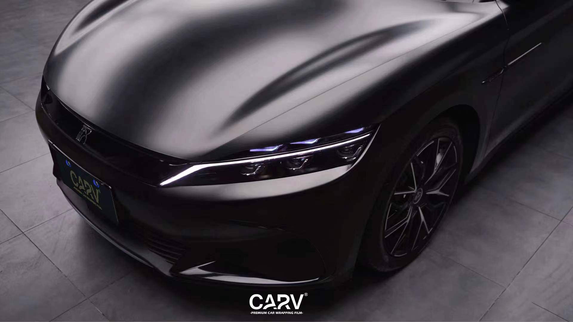 比亚迪汉卡孚改色膜电光金属黑,西装暴徒既视感_搜狐汽车_搜狐网