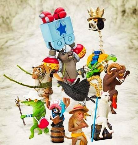 海贼王角色动物化,路飞是猴子,索隆是三刀流的老虎,红狗很抢眼_赤犬