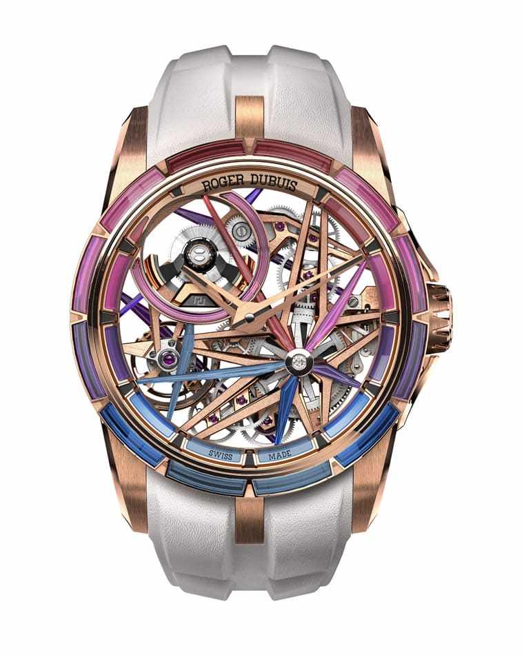 罗杰杜彼excalibur结合尖晶石装饰打造强烈夜光效果_手表_品牌_机芯