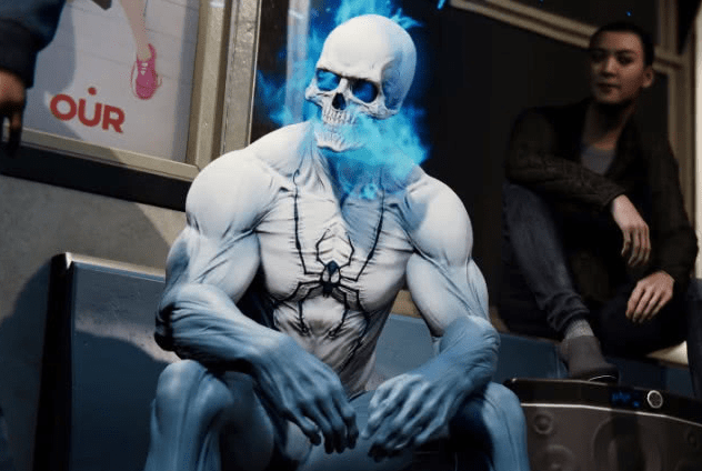 在漫画中班纳利用自己制造出来的装置,把恶灵的力量附在了彼得帕克的