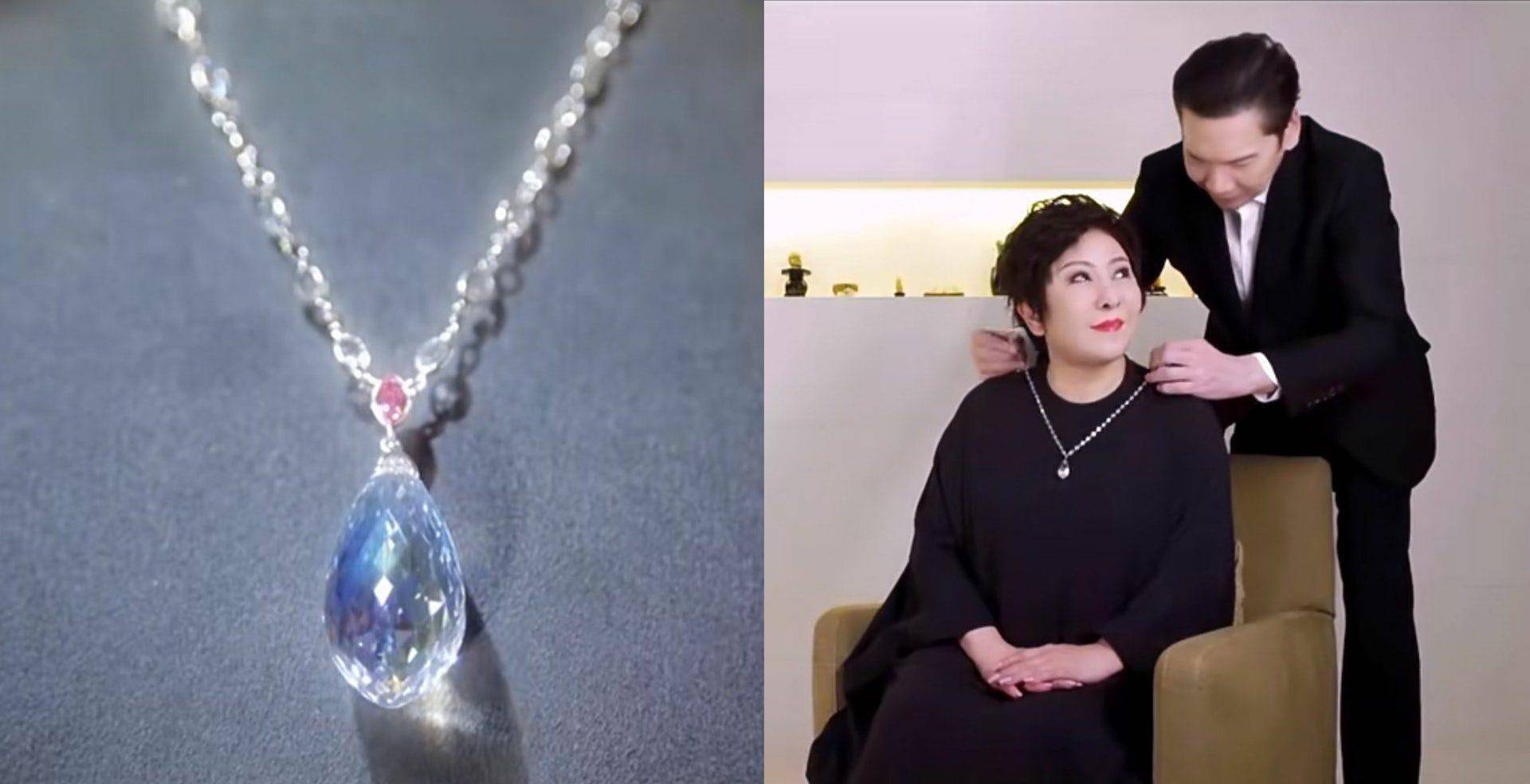 5亿钻石项链,向华强亲自为她佩戴:希望在一起60年_陈岚_豪宅_中国