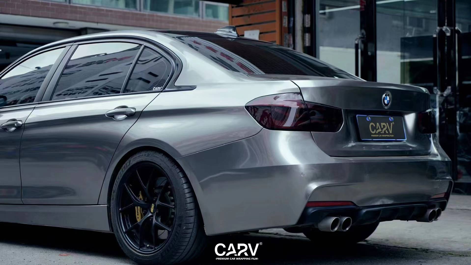 宝马三系卡孚改色膜白金液态金属银,极具未来感的颜色_搜狐汽车_搜狐