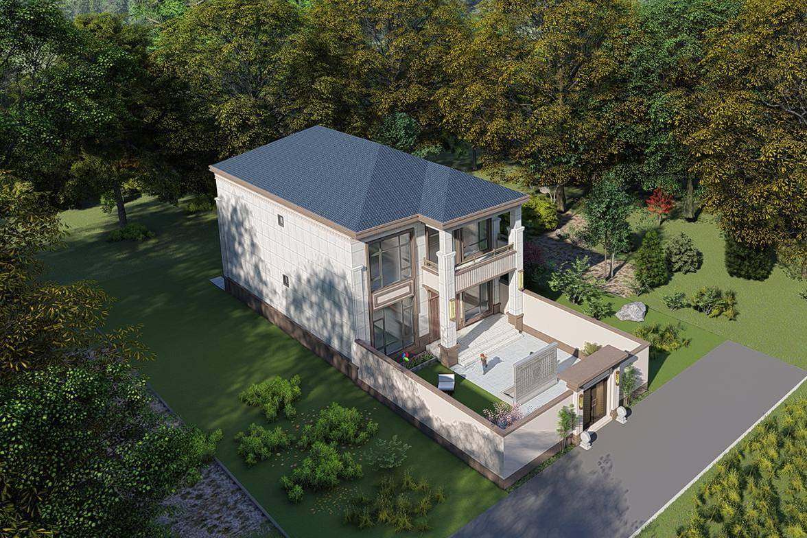 乡住免费图纸河南安阳二层新中式别墅