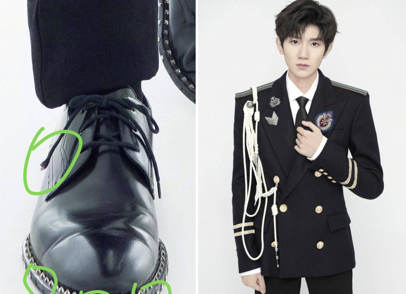 王俊凯领带开线,王源鞋子破了,质感一般_照片_衣服_公司