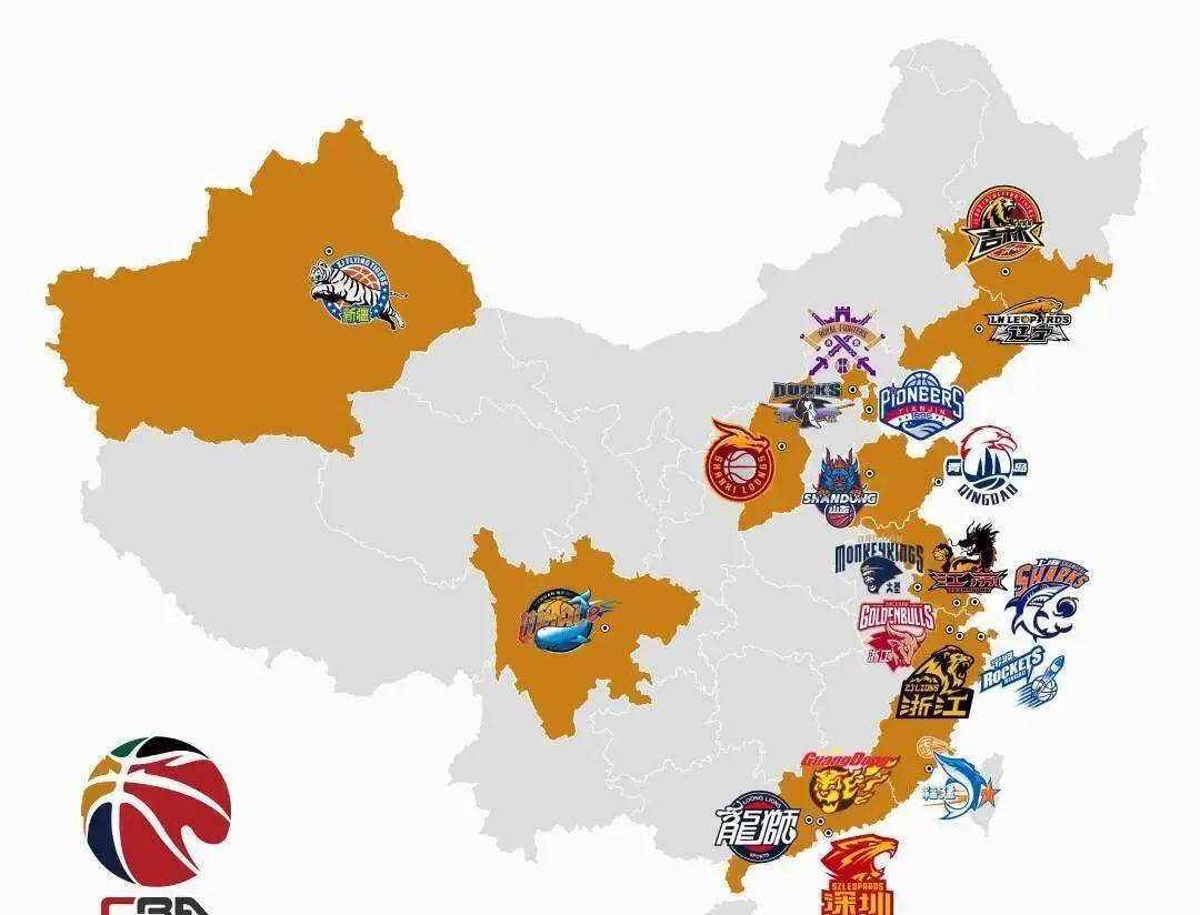 cba联赛20支球队分布很不均匀,中西部仅有3队_广东_省市_cba球队