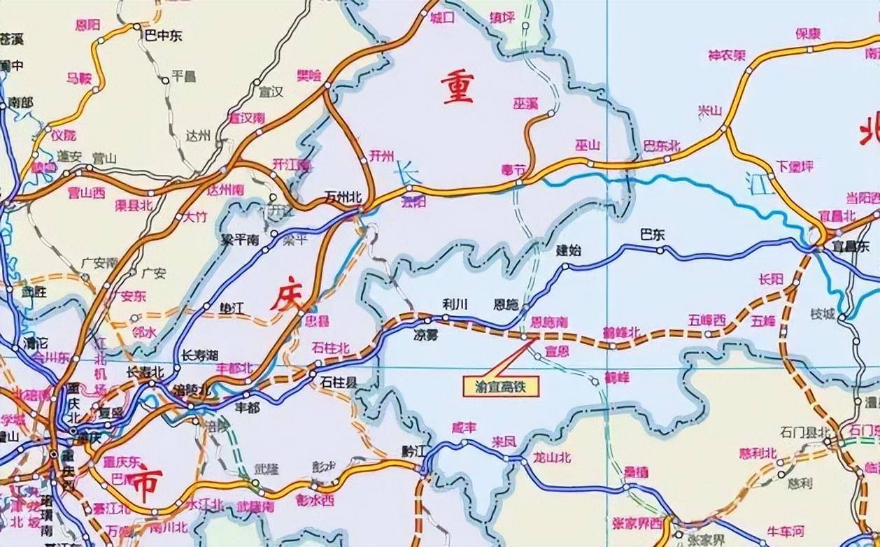 渝宜高铁线路图图片