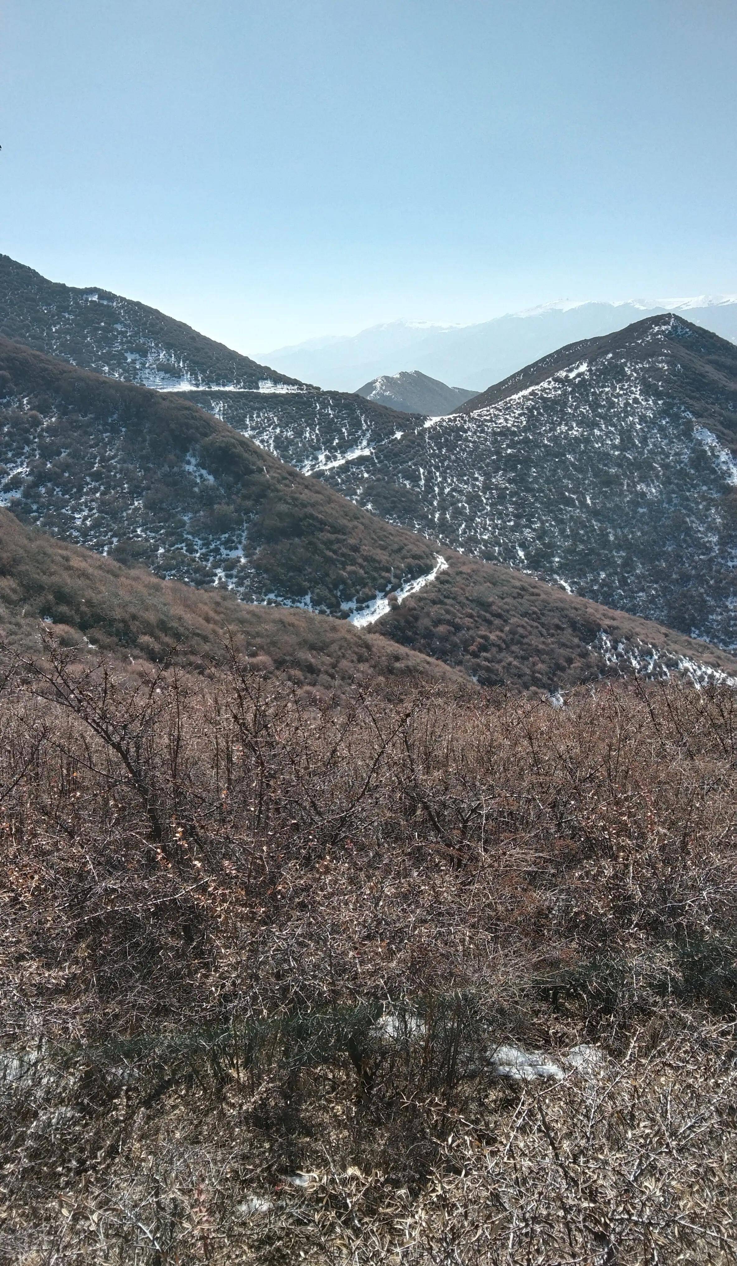 徒步在興隆山國家森林公園內～掌子溝穿越分豁岔_到達_冰雪_榆中縣