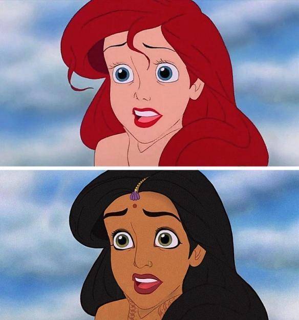画师绘制黑人版迪士尼公主,当公主们变成黑人,你能接受吗?
