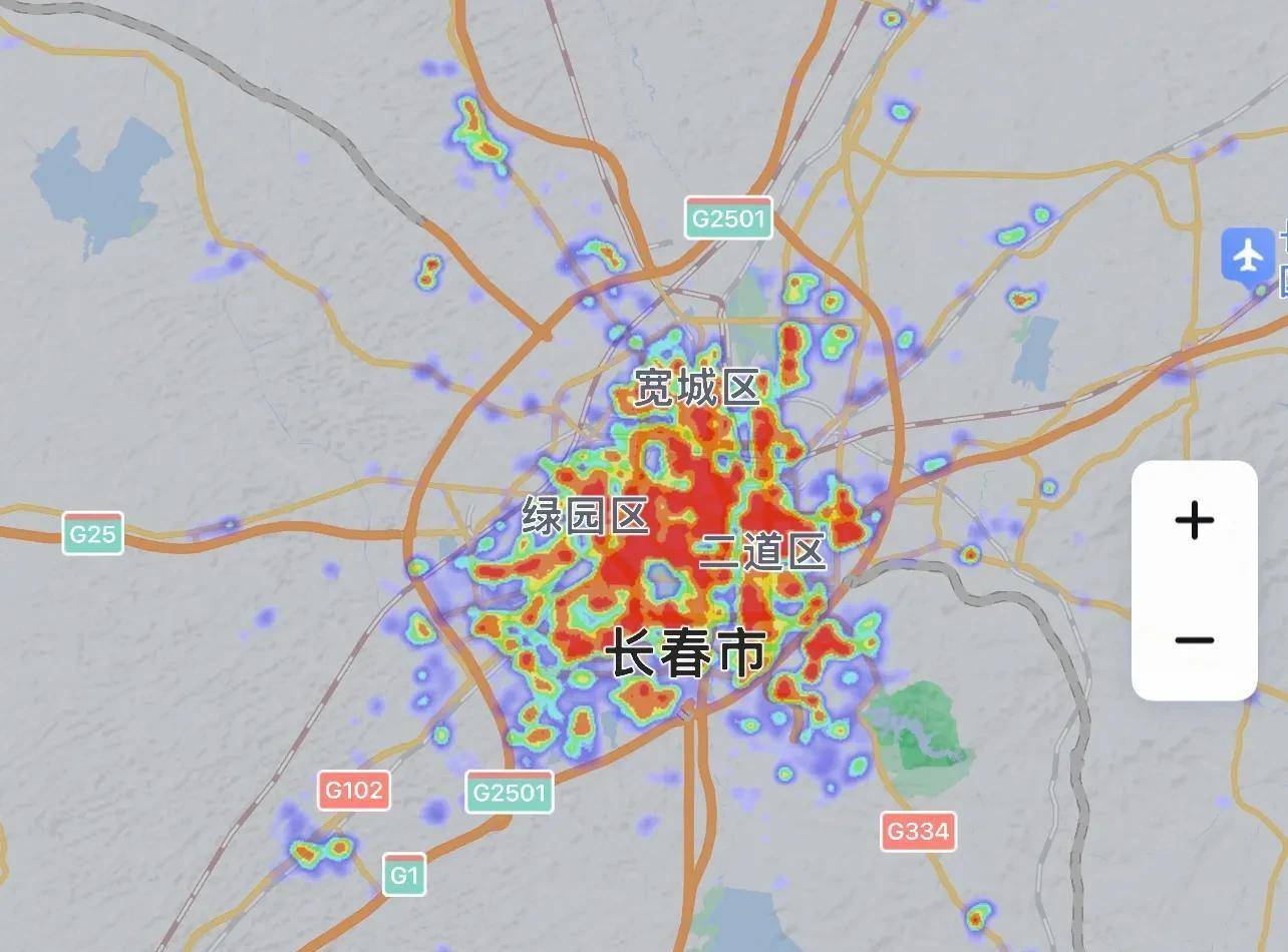 晚八点北方省会城市和直辖市热力图对比:西安位于第二,郑州第三_兰州