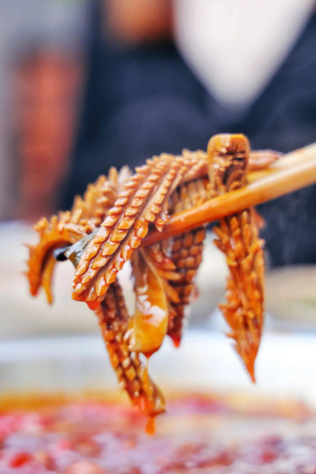 麦穗腰花猪肝肉质非常柔嫩,把控好涮煮时间,片片都是脆嫩嫩的口感,辣